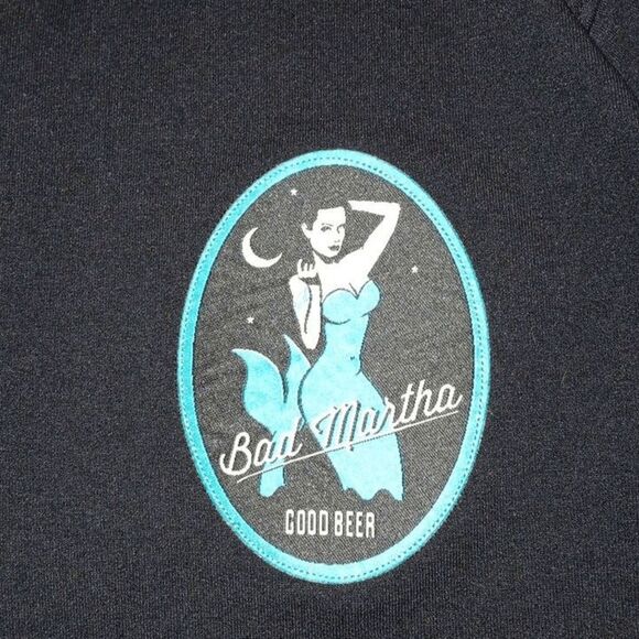 Bad Martha Cold Beer Long-sleeved Sport-Tek Athletic Shirt Size Medium Front - Picture 1 of 7